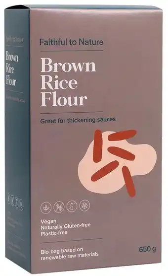 Faithful to nature brown rice flour 650g