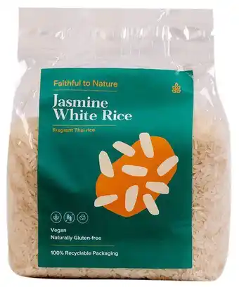 Faithful to Nature Faithful to nature jasmine white rice - 650g offer