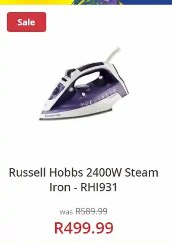 Hirsch's Steam iron russell hobbs offer