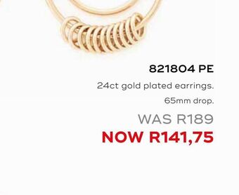 Honey Fashion Accessories 24ct gold plated earrings offer