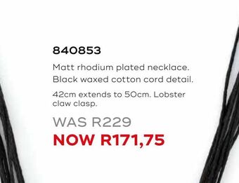 Honey Fashion Accessories Matt rhodium plated necklace offer