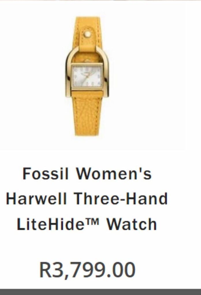 Fossil women s harwell three hand litehide watch offer at Watch