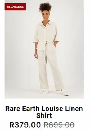 Cape Union Mart Rare earth louise linen shirt offer