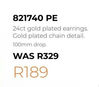 Honey Fashion Accessories 24ct gold plated earrings offer