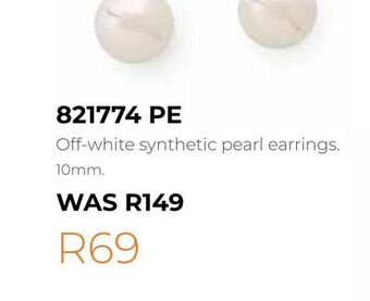 Honey Fashion Accessories Off-white synthetic pearl earrings offer