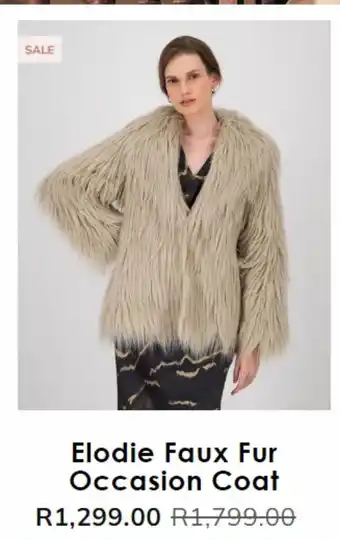 Elodie faux fur occasion coat offer at Poetry