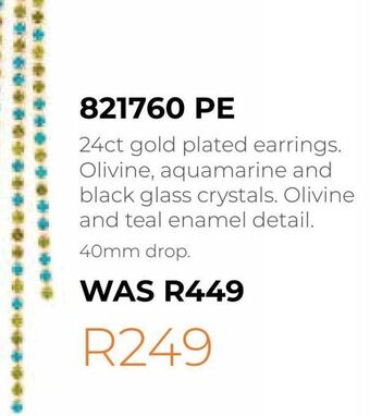 Honey Fashion Accessories 24ct gold plated earrings offer