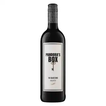 Pick n Pay Liquor Pandoras box the black bird merlot 750ml offer