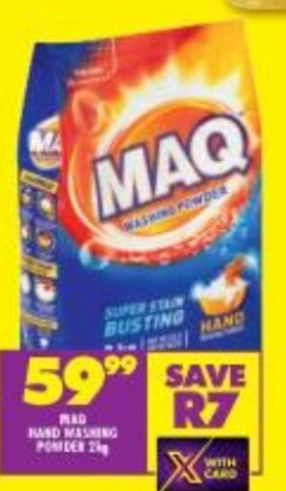 Shoprite Maq Hand Washing Powder 2kg offer