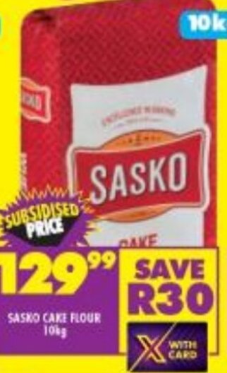 Shoprite SASKO CAKE FLOUR 10kg offer