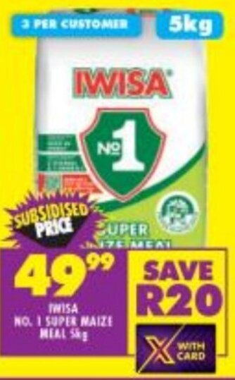 Shoprite Iwisa No.1 Super Maize Meal 5kg offer