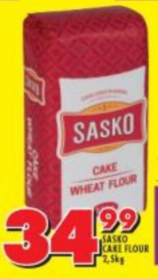 Shoprite SASKO CAKE FLOUR 2,5kg offer