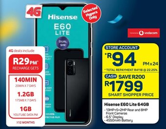 Pick n Pay Hisense E60 Lite 64GB offer
