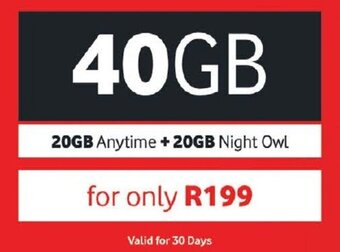 Pick n Pay 20GB Anytime +20GB Night Owl offer