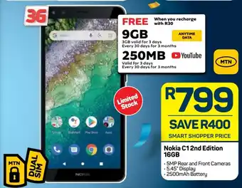 Pick n Pay Nokia C1 2nd Edition 16GB offer