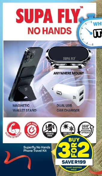 Pick n Pay Superfly No Hands Phone Travel Kit offer