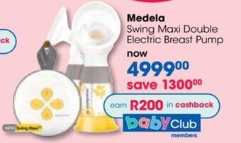 Clicks Medela Swing Maxi Double Electric Breast Pump offer