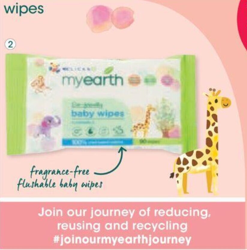 myearth baby wipes offer at Clicks