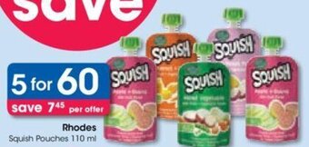 Rhodes Squish Pouches 110 ml