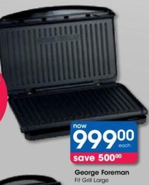 Foreman Fit Grill Large offer at Clicks