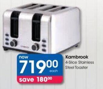 Clicks Kambrook 4-Slice Stainless Steel Toaster offer