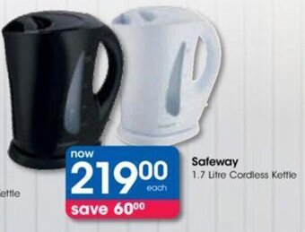 Clicks Safeway 1.7 Litre Cordless Kettle offer
