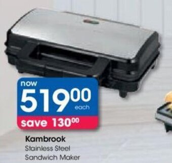 Clicks Kambrook Stainless Steel Sandwich Maker offer