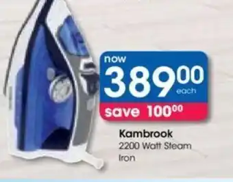 Clicks Kambrook 2200 Watt Steam Iron offer