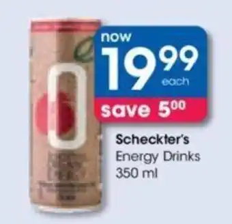 Clicks Scheckter's Energy Drinks 350 ml offer