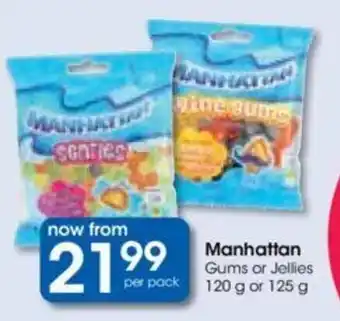 Manhattan Gums or Jellies 120 g or 125 g