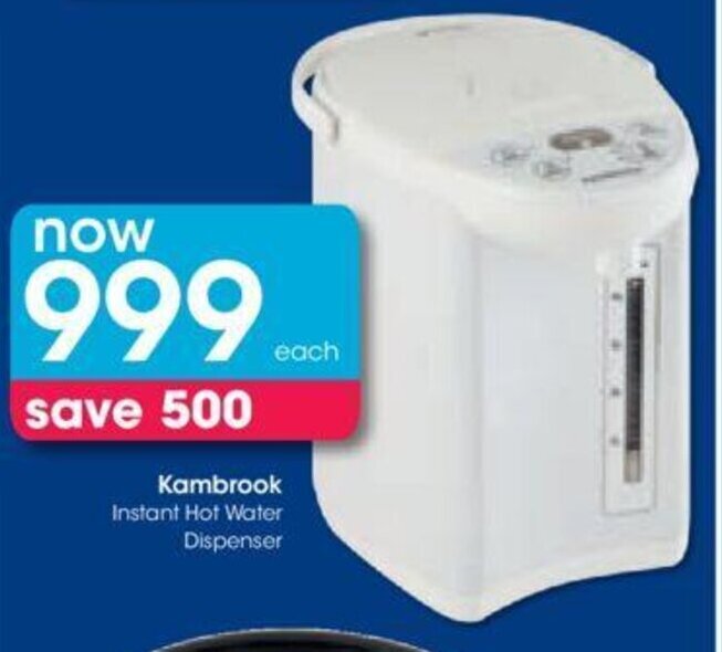 Kambrook Instant Hot Water Dispenser offer at Clicks