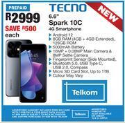 OK Furniture Tecno 6.6 spark 10c 4g smartphone-each offer