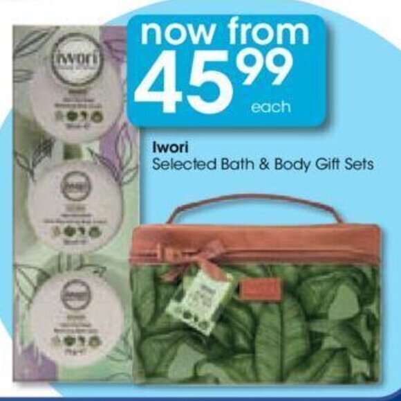 Iwori Selected Bath & Body Gift Sets offer at Clicks