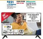 OK Furniture Hisense 40 full hd smart led tv 40a4h offer