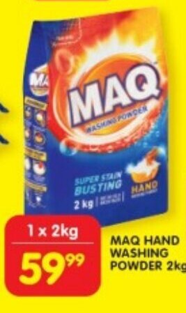 Shoprite MAQ HAND WASHING POWDER 2kg offer