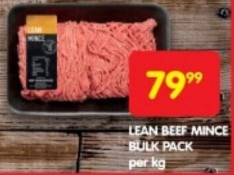 Shoprite LEAN BEEF MINCE BULK PACK per kg offer