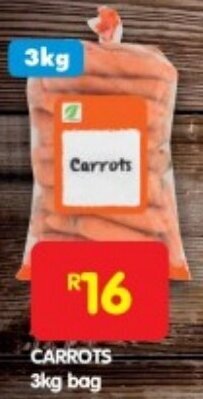 Shoprite CARROTS 3kg bag offer