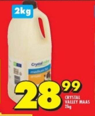 Shoprite CRYSTAL VALLEY MAAS 2kg offer