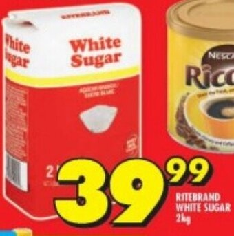 Shoprite RITEBRAND WHITE SUGAR 2kg offer