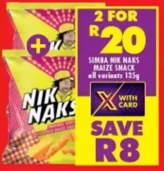 Shoprite SIMBA NIK NAKS MAIZE SNACK offer