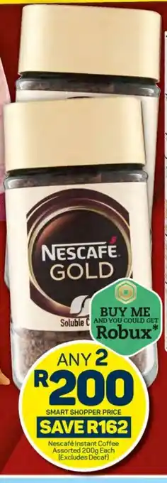 Pick n Pay Nescafé Instant Coffee Assorted 200g Each (Excludes Decaf) offer