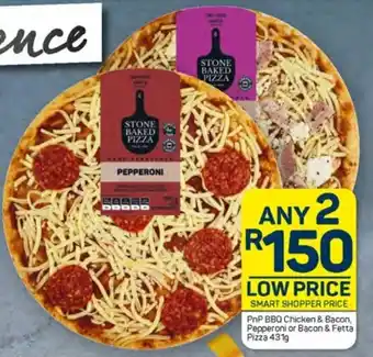Pick n Pay PnP BBQ Chicken & Bacon, Pepperoni or Bacon & Fetta Pizza 431g offer