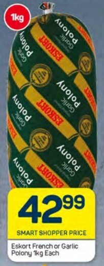 Pick n Pay Eskort French or Garlic Polony 1kg Each offer