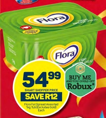 Flora Fat Spread Assorted 1kg Tub (Excludes Gold) Each