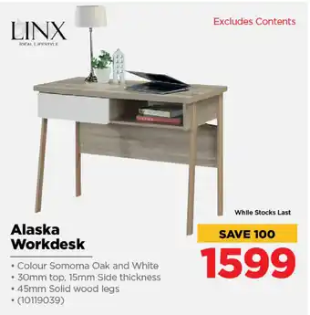 HiFi Corp Linx - Alaska Workdesk - 10119039 offer