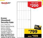 Builders Warehouse Xpanda diy econo shootbolt security gate offer