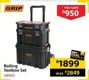 Builders Warehouse Grip rolling toolbox set offer
