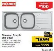 Builders Warehouse Franke nouveau double end bowl nvn621 offer