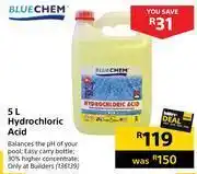 Builders Warehouse Bluechem 5l hydrochloric acid offer
