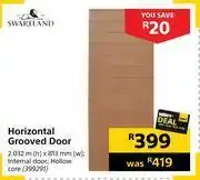 Builders Warehouse Swartland horizontal grooved door 2.032(h) x 813mm(w) offer